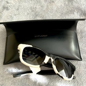 Authentic YSL Calf Hair leather sunglasses